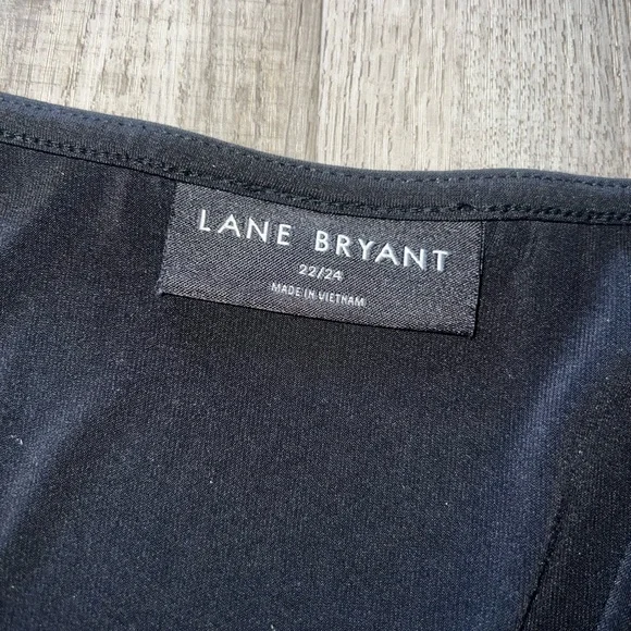 Lane Bryant Black Wrap Dress with Cinched Sleeves Size 22/24 - Picture 7 of 8